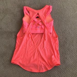 Cute Lululemon Open Back Top with Built-in Bra